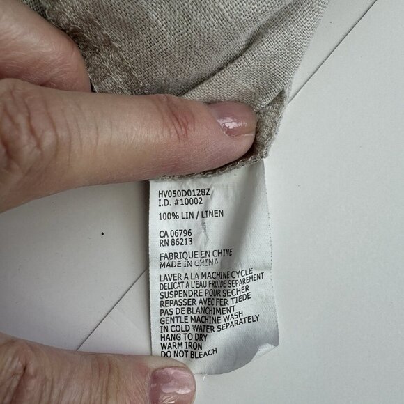 Tristan 100% Linen Capri Pants size medium drawstring waist - Picture 6 of 9